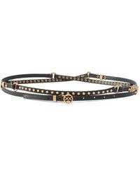 Pinko - Eyelet Stud Leather Belt - Lyst