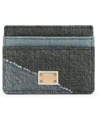 Dolce & Gabbana - Denim-Patchwork-Kartenhalter-Wallet - Lyst