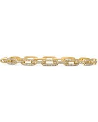 David Yurman - 18Kt Stax Chain Link Diamond Bracelet (4Mm) - Lyst