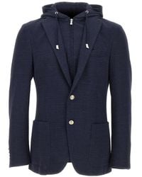 Eleventy - Hooded Blazer - Lyst