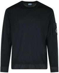 C.P. Company - Ribbed Crew-Neck Pocket Sweater - Lyst