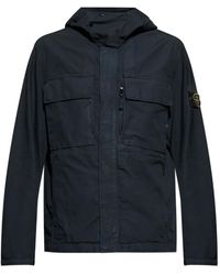 Stone Island - Hooded Patch-Pocket Jacket - Lyst
