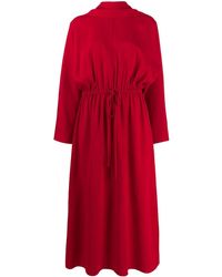 Valentino Midi-jurk Met Sjaal Detail - Rood