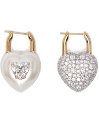 Swarovski - Heart-Shape Earrings - Lyst