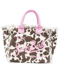 MC2 Saint Barth - Cabas Vanity Effilé À Imprimé Animalier - Lyst