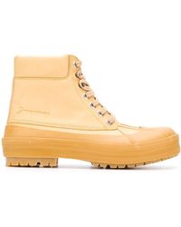 Jacquemus Rubber Detail Ankle Boots - Natural