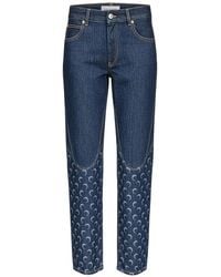 Marine Serre - Moon-Print Panelled Jeans - Lyst