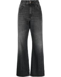 Pinko - Logo-Patch Bootcut Denim Jeans - Lyst