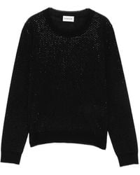 P.A.R.O.S.H. - Rhinestone-Embellished Knitted Top - Lyst