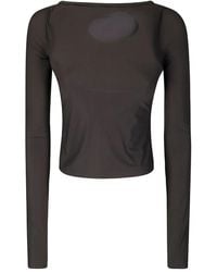 OTTOLINGER - Top A Maniche Lunghe Con Inserti - Lyst