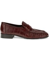 The Row - Soft Penny Leather Loafers - Lyst