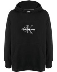 Calvin Klein - Archival Monologo Hoodie mit Logo-Stickerei - Lyst