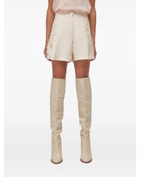 Blugirl Blumarine - Floral-Embroidered Shorts - Lyst