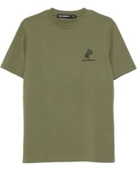KARL LAGERFELD - Logo-Print Crew Neck T-Shirt - Lyst