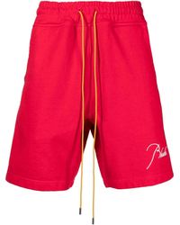 Rhude - Pantalones cortos de deporte con logo bordado - Lyst