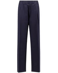 Semicouture - Pleated Straight-Leg Trousers - Lyst