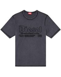 DIESEL - T-Rawjust Logo-Embroidered T-Shirt - Lyst