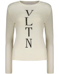 Valentino Garavani - Vltn Logo-Intarsia Sweater - Lyst