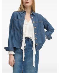 Pedro Del Hierro Madrid - Camicia Denim Con Applicazione - Lyst