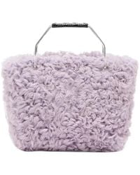 Plan C - Bolso Shopper Mini Con Textura De Vellón - Lyst