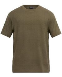 Emporio Armani - Monogram-Pattern Short-Sleeve T-Shirt - Lyst