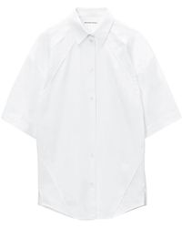 Alexander Wang - Short-Sleeve Shirt Dress - Lyst