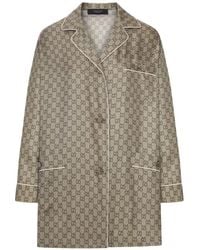 Gucci - Zijden Overhemd Met Gg-Print - Lyst