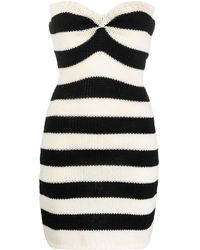 Marni - Striped Strapless Knitted Dress - Lyst