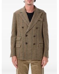 Fortela - Houndstooth Double-Breasted Jacket - Lyst