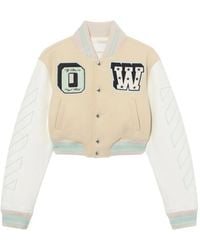 Off-White c/o Virgil Abloh - Graffiti Varsity Jacket - Lyst