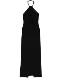 Solace London - Riva Halterneck Draped Maxi Dress - Lyst