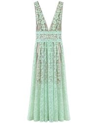 Bronx and Banco - Floral-Lace Sleeveless Maxi Dress - Lyst