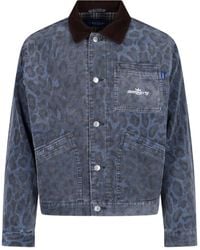 AWAKE NY - NY Jeansjacke mit Leoparden-Print - Lyst