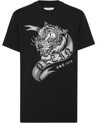 Philipp Plein - T-Shirt Ss Tattoo Con Stampa Tiger - Lyst