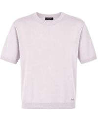 Tombolini - Fine-Knit Crew-Neck T-Shirt - Lyst