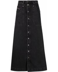 DIESEL - De-Albus-L A-Line Denim Skirt - Lyst