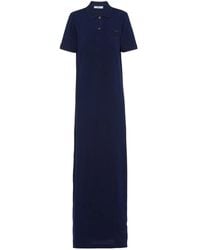 Prada Piqué Dress in Natural | Lyst