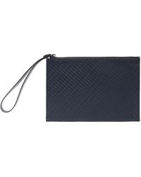 Lancel - Mini Leon Monogram-Embossed Leather Ipad Clutch Bag - Lyst