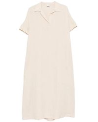 Eleventy - Spread-Collar Short-Sleeve Dress - Lyst