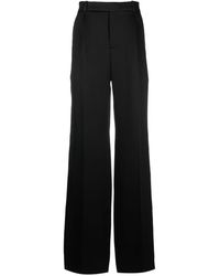 Saint Laurent - Silk Satin Tailored Trousers - Lyst