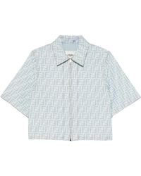 Fendi - Veste En Jean Ff - Lyst