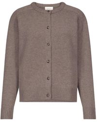 Loulou de Saison - Gerippter Cardigan mit rundem Ausschnitt - Lyst