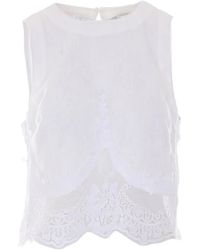 Twinset - Floral-Lace Tank Top - Lyst