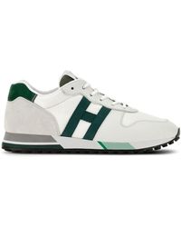 Hogan - Logo-patch Lace-up Sneakers - Lyst