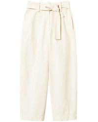 Twinset - Belted Gabardine Trousers - Lyst