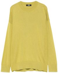 Alpha Studio - Crew Neck Side-Slit Sweater - Lyst