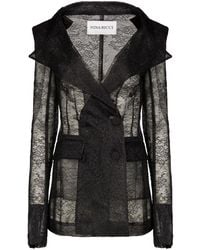 Nina Ricci - Lace-detailing Double-breasted Blazer - Lyst