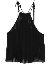 Isabel Marant - Top Akila plisado con cuello halter - Lyst
