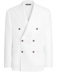 Dolce & Gabbana - Veste En Toile Sicilia À Boutonnière Croisée - Lyst