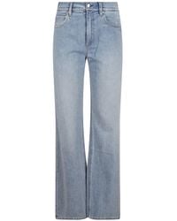 Alice + Olivia - Faded-Wash Wide-Leg Jeans - Lyst